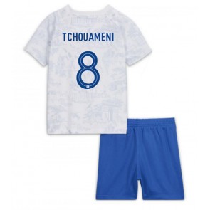 Francuska Aurelien Tchouameni #8 Gostujuci Dres za Dječji SP 2022 Kratak Rukavima (+ kratke hlače)